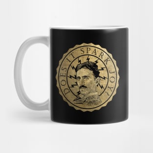 Nikola Tesla -Does it spark joy? [Gold Edition] Mug